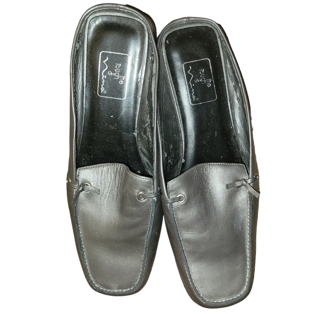 The Touch Of Nina Silver Slides Size 8